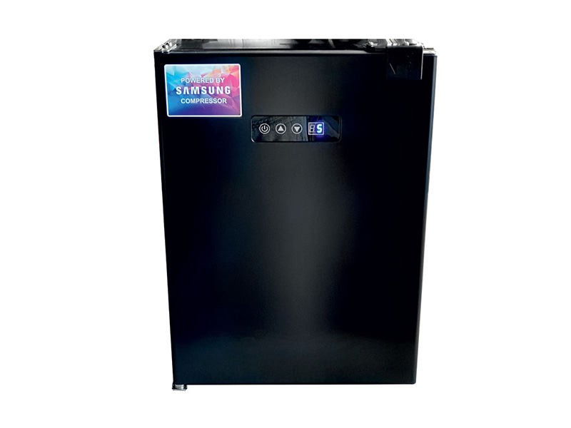 Black 12v 50 litre DC- camper van compressor fridge powered by Samsung-2